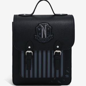 Wednesday Nevermore Academy Mini Backpack Hot Topic Addams Family Halloween